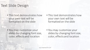 Business City Overlay Widescreen PowerPoint Template text slide design