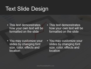 Chart Ticker PowerPoint Template text slide design