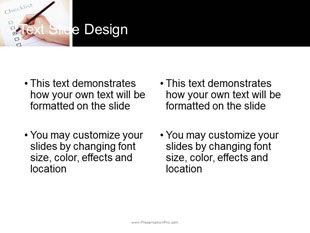 Checklist PowerPoint Template text slide design
