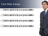 Confident Latino PowerPoint Template text slide design