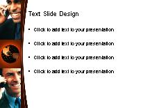 Global Communication 02 Brown PowerPoint Template text slide design