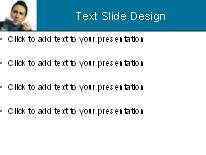 Scrolling Through Blue PowerPoint Template text slide design
