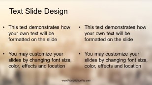 Top Floor Office Widescreen PowerPoint Template text slide design