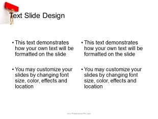 Wooden Figure Sign Blank PowerPoint Template text slide design