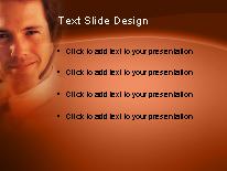 Male Telemarketer 01 Orange PowerPoint Template text slide design