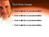 Male Telemarketer 01 Orange PowerPoint Template text slide design