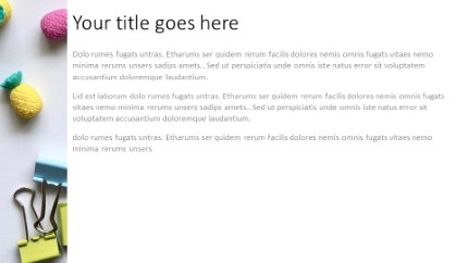 Desk Clutter Widescreen PowerPoint Template text slide design