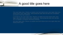Open Text Book Widescreen PowerPoint Template text slide design