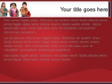 Ready For School Red PowerPoint Template text slide design