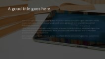 Tablet Education Widescreen PowerPoint Template text slide design
