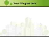 Ecology Green City PowerPoint Template text slide design