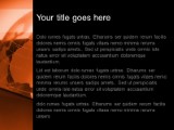 Corporate Globe Orange PowerPoint Template text slide design