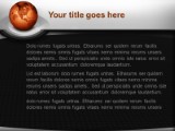 Globular Circles Orange PowerPoint Template text slide design