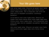 Globular Gold PowerPoint Template text slide design