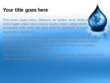 Waterdrop Globe Blue PowerPoint Template text slide design