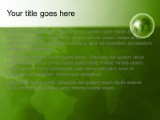 World Perspective Green PowerPoint Template text slide design