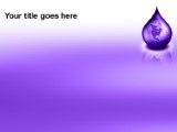 Waterdrop Globe Purple PowerPoint Template text slide design
