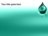 Waterdrop Globe Teal PowerPoint Template text slide design