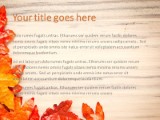 Autumn Foliage PowerPoint Template text slide design
