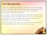 Butterfly PowerPoint Template text slide design