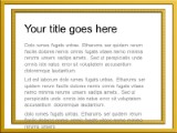 Gold Frame PowerPoint Template text slide design