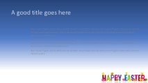 Happy Easter Hatchings Widescreen PowerPoint Template text slide design