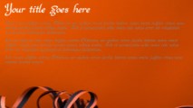 Pumpkin Ribbon Widescreen PowerPoint Template text slide design