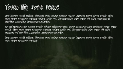 Spooky Lane Widescreen PowerPoint Template text slide design