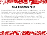 Valentine Abstract Red PowerPoint Template text slide design