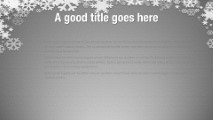 Winter Snow Gray Widescreen PowerPoint Template text slide design