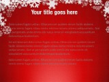 Winter Snow Red PowerPoint Template text slide design