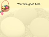Easter 5 Eggs Yellow PowerPoint Template text slide design