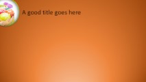 Easter Egg Basket Orange Widescreen PowerPoint Template text slide design