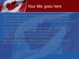 Canada Spirit PowerPoint Template text slide design