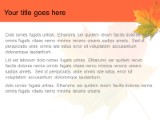 Leaf PowerPoint Template text slide design