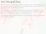 Pink Painted Flowers PowerPoint Template text slide design
