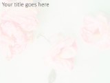 Pink Painted Flowers PowerPoint Template text slide design
