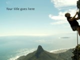 The Rock Climber PowerPoint Template text slide design