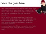 Computer Chic Red PowerPoint Template text slide design