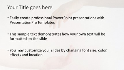 Hand in Hand Widescreen PowerPoint Template text slide design