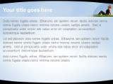 Woman In Grass PowerPoint Template text slide design