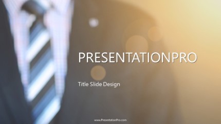 Suit n Tie Widescreen PowerPoint Template text slide design