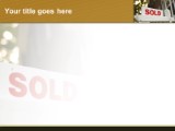 Sold Sign Sparkle PowerPoint Template text slide design