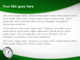 Clock Green PowerPoint Template text slide design