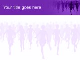 Marathon Purple PowerPoint Template text slide design
