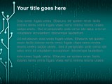 Circuitboard Teal PowerPoint Template text slide design
