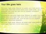 Fiber Optics Green Yellow PowerPoint Template text slide design