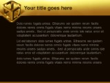 Metal Cube Gold PowerPoint Template text slide design