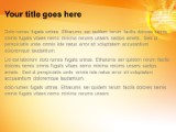 Orange Binary Sphere PowerPoint Template text slide design