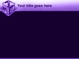 Metal Cube Purple PowerPoint Template text slide design